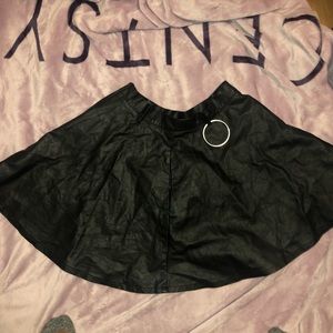 Black leather skirt medium